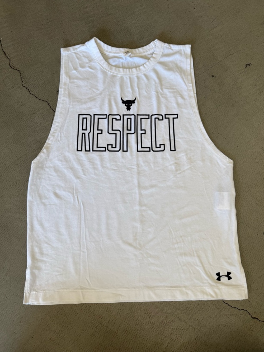 Under Armour / Project Rock Blood Sweat Respect Tank / White